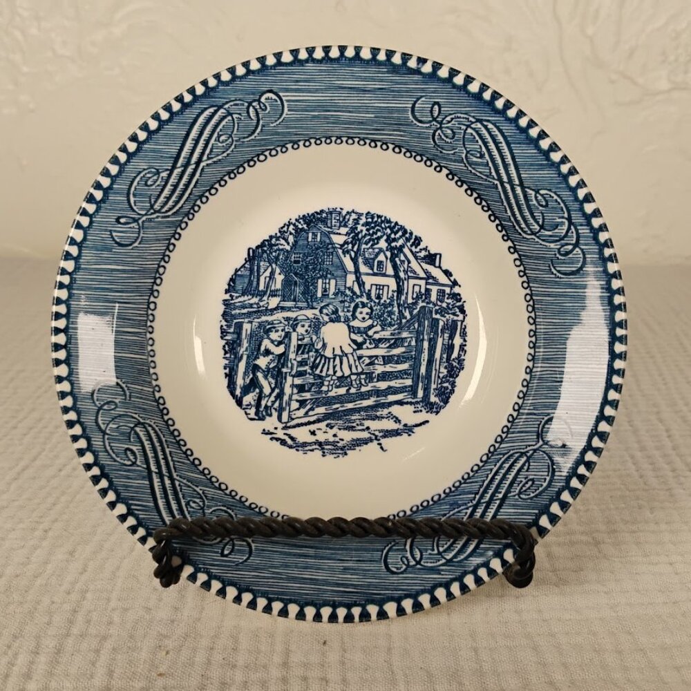 Currier & Ives Blue Small Bowls Replacement Piece